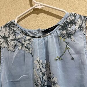Vero Moda Womens Blue Floral‎ Sleeveless Blouse Size S